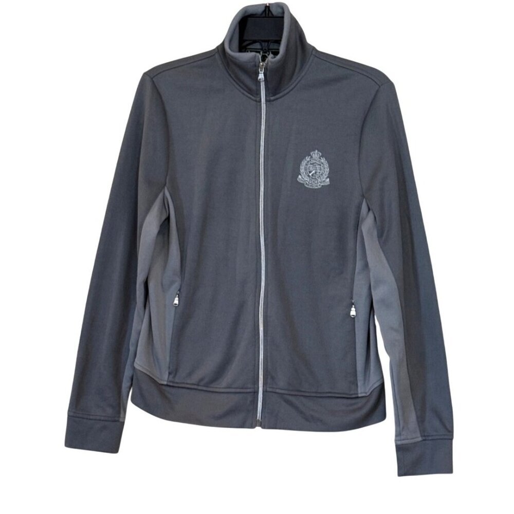 Lauren Ralph Lauren Active Women's Zip Front Jacket Gray Silver Size M NWOT